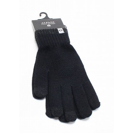 Alfani Gloves & Mittens Men's One Winter Gloves Space Dyed Cozy Knit Warmth Black