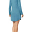 Alfani Intimates Aqua-Smoke Lace-Trim Sleepshirt