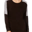 Alfani Intimates Black Color-Blocked Cozy Lounge Top