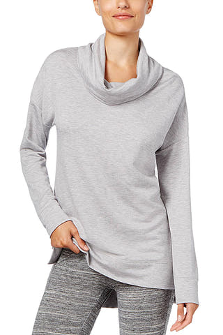 Alfani Intimates Heather-Grey Cowl-Neck Tunic
