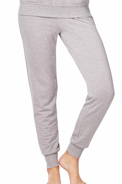 Alfani Intimates Heather-Grey Ribbed-Cuff Jogger Pajama Pant