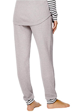 Alfani Intimates Heather-Grey Striped-Trim Thermal Lounge Pant thumbnail 2