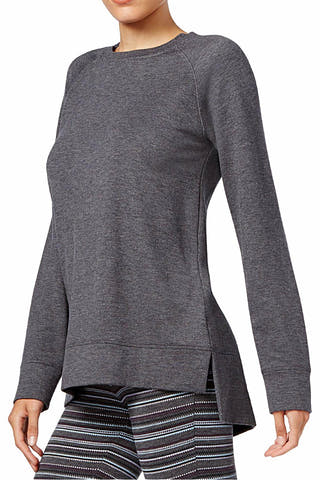 Alfani Intimates Heathered-Charcoal Lounge Tunic