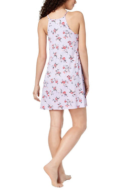 Alfani Intimates Lilac Bouquet Print High Neck Chemise thumbnail 2