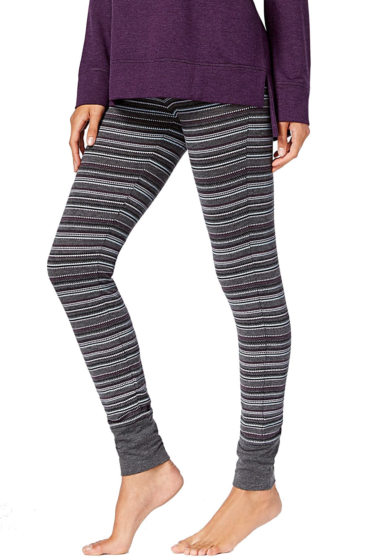 Alfani Intimates Multi-Stripe Printed Jogger Pant