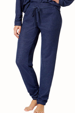 Alfani Intimates Navy Double-Knit Jogger PJ Pant thumbnail 1