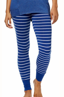 Alfani Intimates Navy Striped French-Terry Sleep Legging thumbnail 1