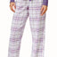 Alfani Intimates Purple Plaid Flannel Pajama Pant