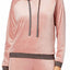 Alfani Intimates Rosy-Blush Velvet Hooded Pajama Top