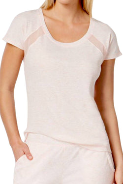 Alfani Intimates Sea-Lily-Pink Mesh-Stripe Pajama Set thumbnail 2