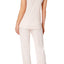 Alfani Intimates Sea-Lily-Pink Mesh-Stripe Pajama Set
