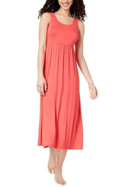 Alfani Intimates Starfish-Pink Crochet-Back Knit Nightgown thumbnail 2