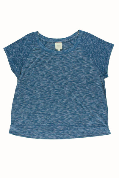 Alfani Intimates Teal SpaceDye Raglan-Sleeve Lounge Tee