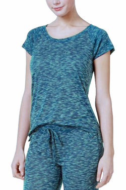 Alfani Intimates Teal SpaceDye Raglan-Sleeve Lounge Tee thumbnail 3