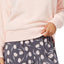Alfani Knit Lounge Pant in Grey/Pink Floral