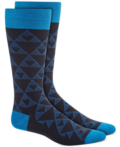 Alfani Linear Triangle Socks Black
