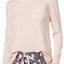 Alfani Long Sleeve Scoop Neck Top in Soft Shell Pink