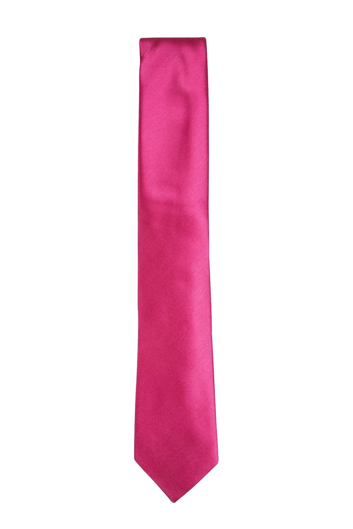 Alfani Magenta Solid Silk Slim Tie