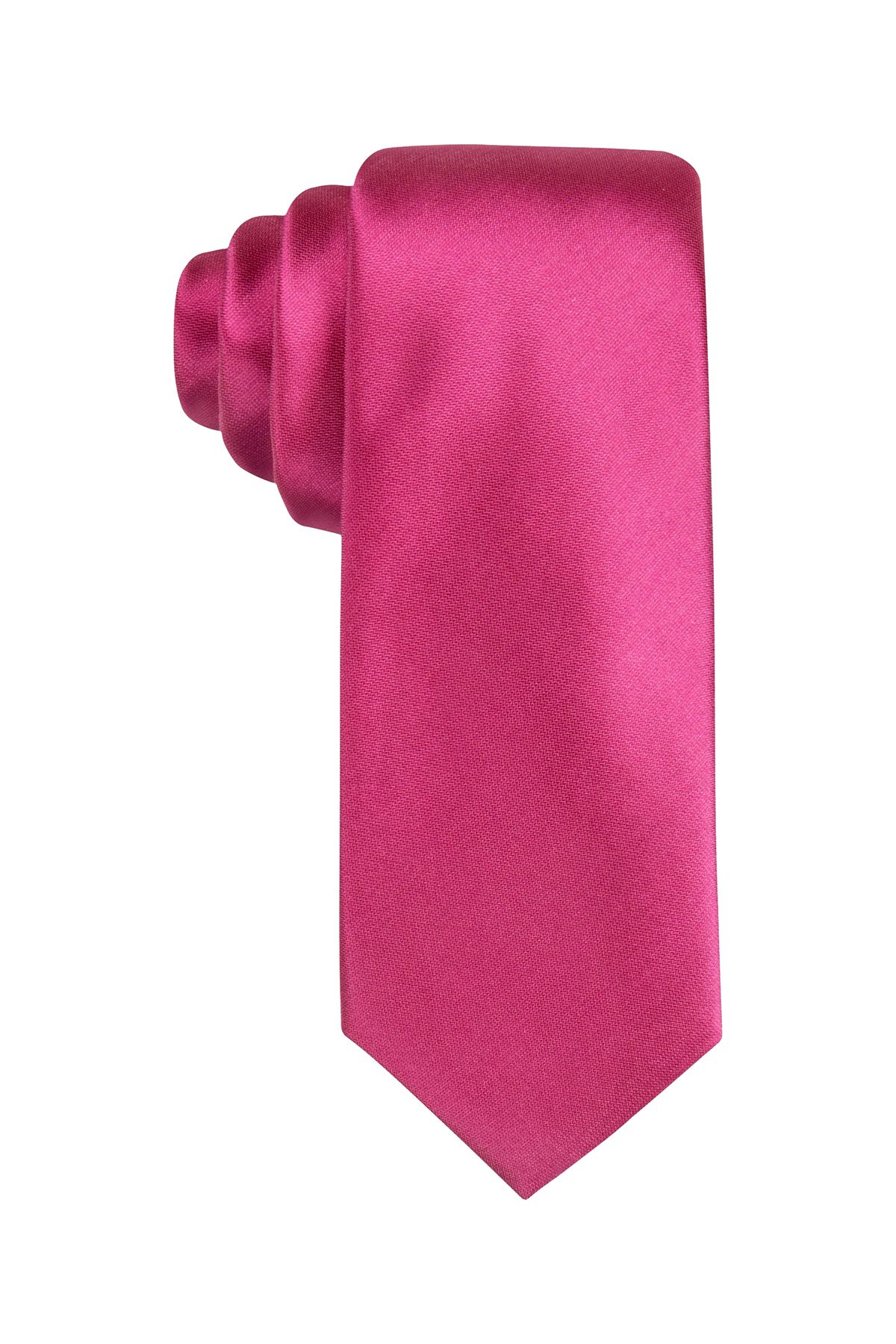 Alfani Magenta Solid Silk Slim Tie