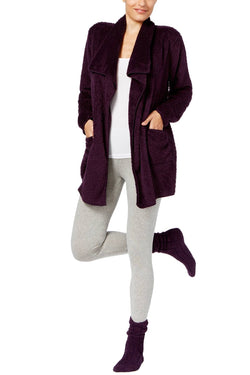 Alfani Marled Cozy Wrap/ Socks Set in Dark Fig thumbnail 1