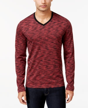Alfani Men's Tri-Color Long-Sleeve T-Shirt cadet