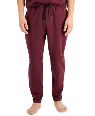Alfani Mendoza Jogger Pajama Pants Red Plum