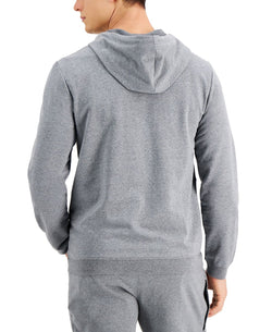 Alfani Moisture-wicking Pajama Hoodie Oxford Heather thumbnail 2