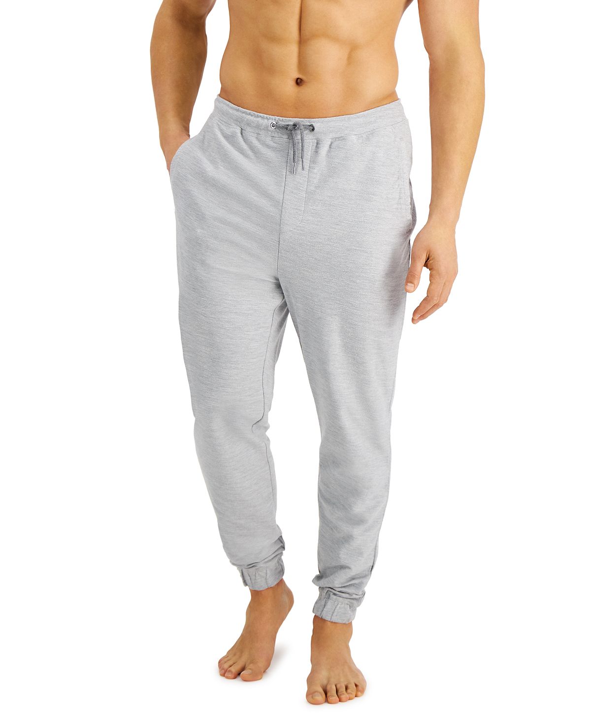 Alfani Moisture-wicking Pajama Joggers Grey Heather