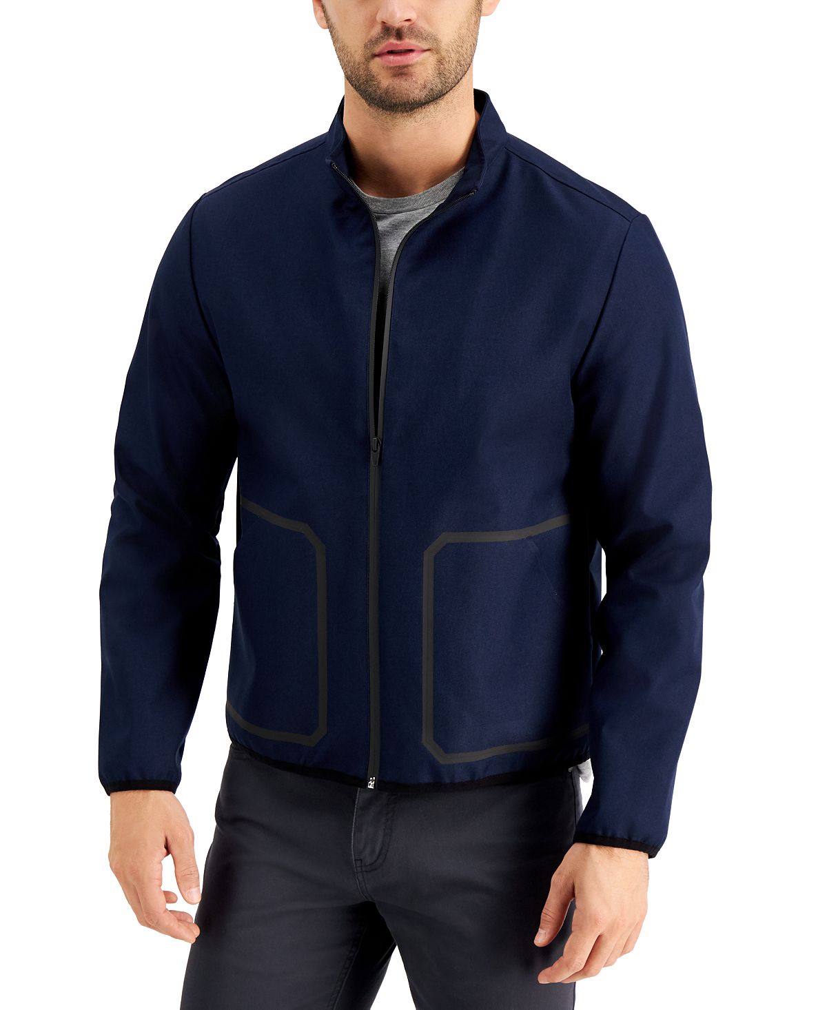 Alfani Noah Tech Bomber Jacket Neo Navy