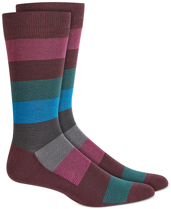 Alfani Ombre Textured Striped Socks Purple