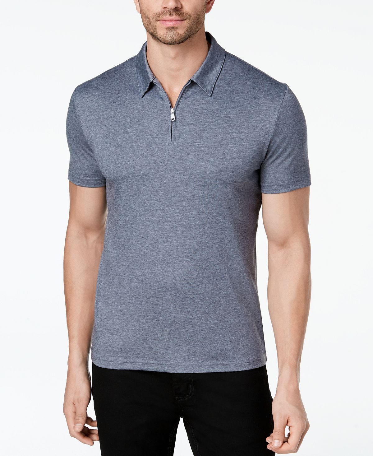 Alfani Ottoman Zip Polo Oxford Htr