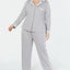 Alfani PLUS Pima Cotton Long Sleeve Top & Pajama Pant Set in Heather Gray