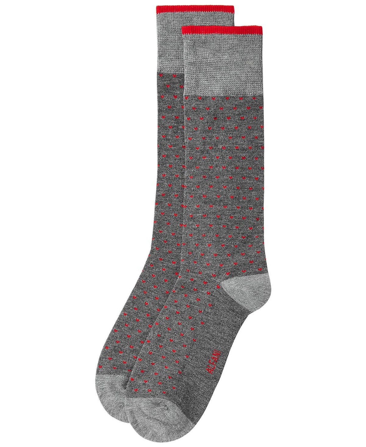 Alfani Patterned Socks Grey Red