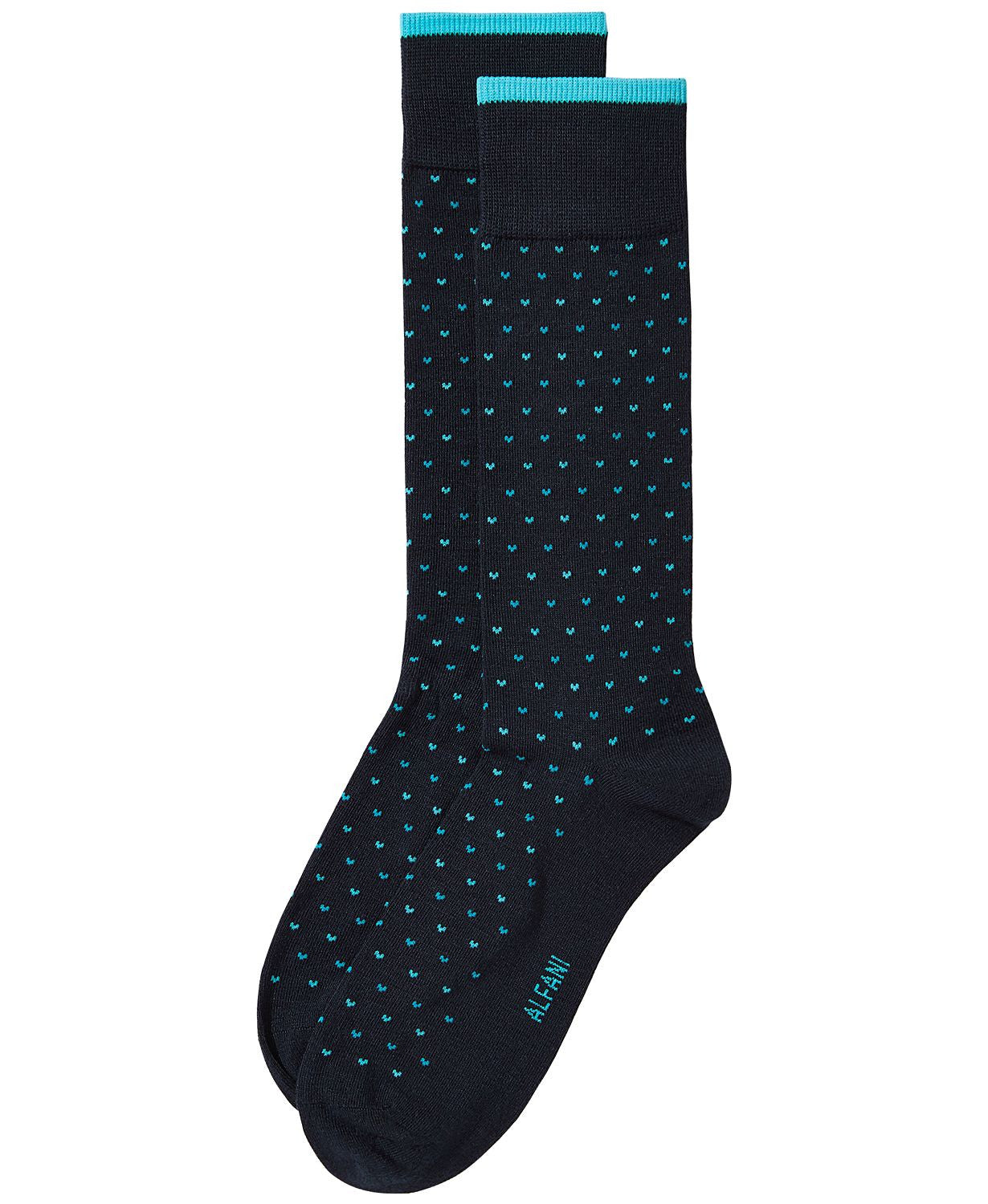 Alfani Patterned Socks Navy Blue