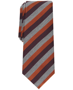 Alfani Pierrard Stripe Tie Cognac thumbnail 1