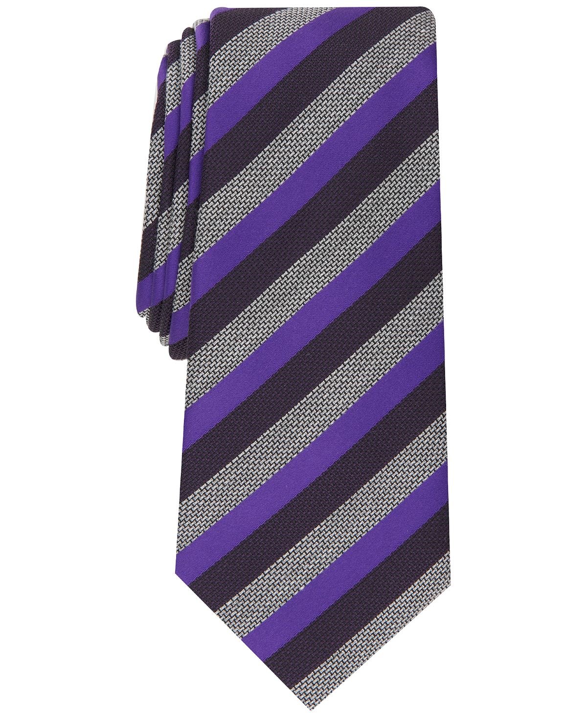 Alfani Pierrard Stripe Tie Purple