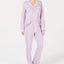 Alfani Pima Cotton Long Sleeve Top / Pant PJ Set in Lavender Glow