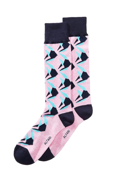 Alfani Pink/Navy Origami-Fish Socks
