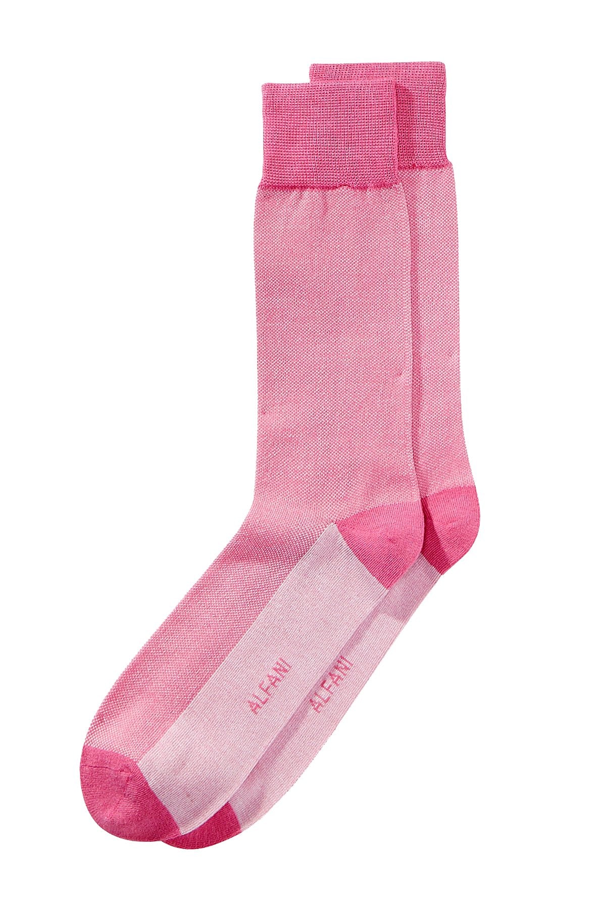 Alfani Pink Piqué Solid Dress Socks