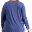 Alfani Plus Pocketed Pajama Top Night Shadow