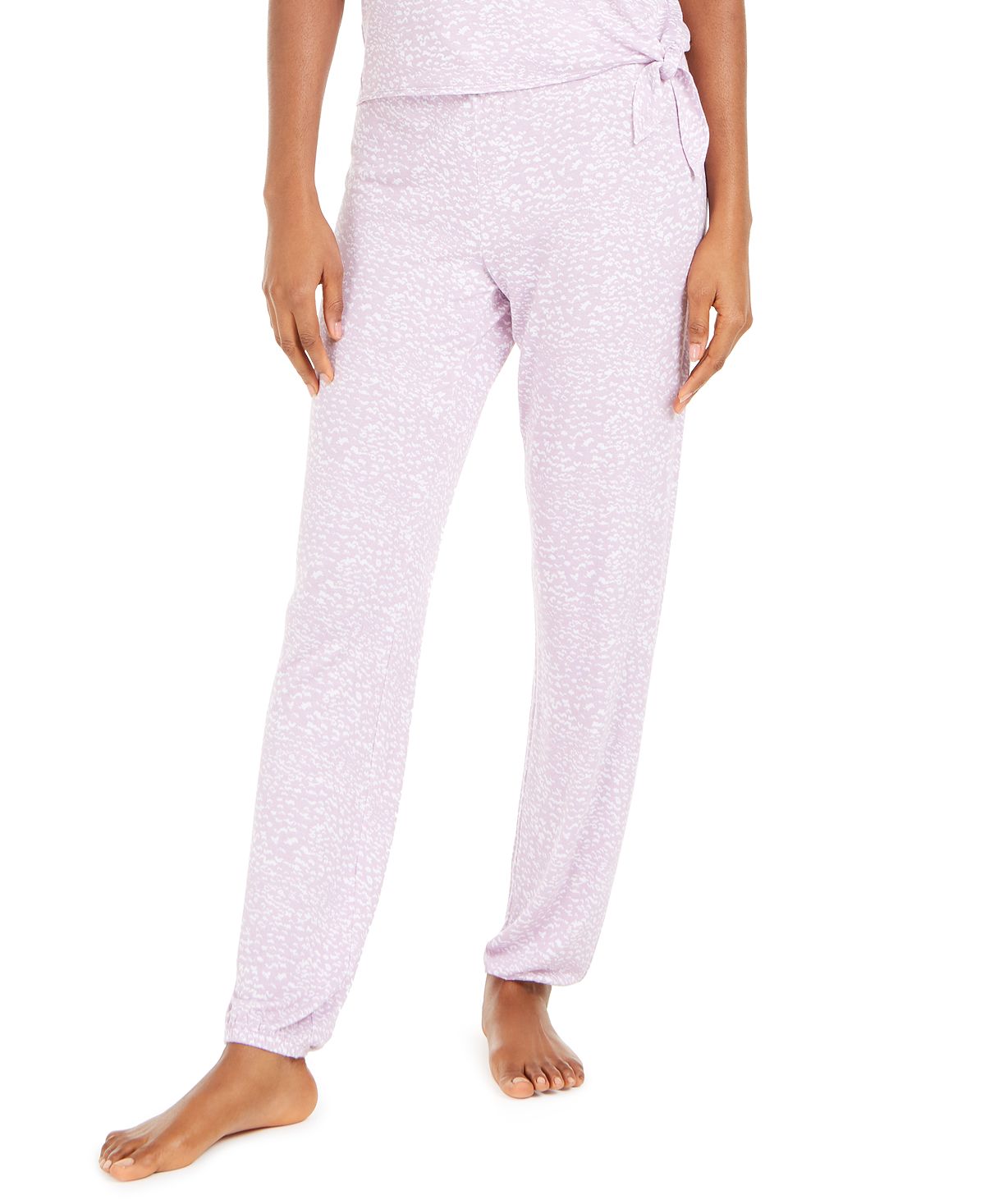 Alfani Printed Jogger Pajama Pants Modern Animal