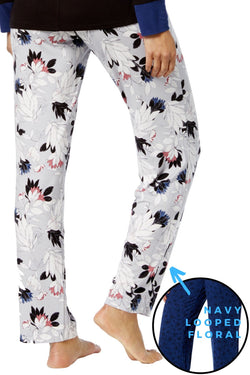 Alfani Printed Knit Lounge Pant in Looped Floral Navy thumbnail 2