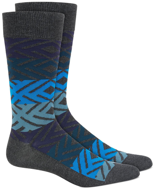 Alfani Printed Socks / Charcoal Blue