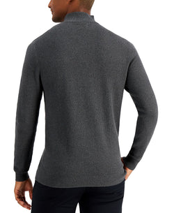 Alfani Quarter-zip Sweater Charcoal Hthr thumbnail 2