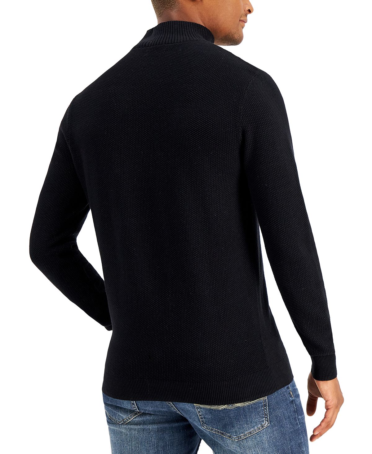 Alfani Quarter-zip Sweater Deep Black
