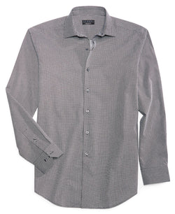 Alfani Regular Fit 2-way Stretch Dress Shirt Black White thumbnail 4