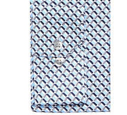 Alfani Regular Fit 2-way Stretch Performance Dress Shirt Grey Lt Blue thumbnail 3