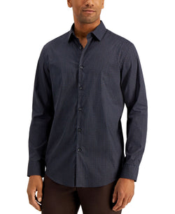 Alfani Regular-fit Optic Geo-print Shirt Dark Navy Cbo thumbnail 1