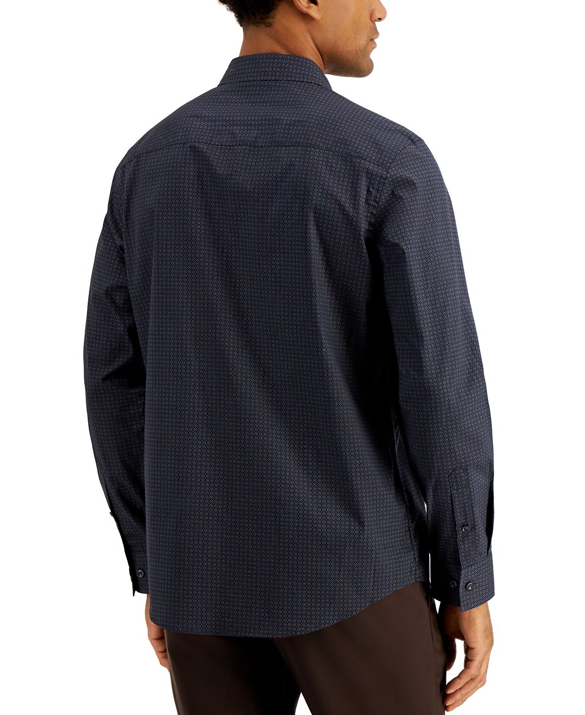 Alfani Regular-fit Optic Geo-print Shirt Dark Navy Cbo