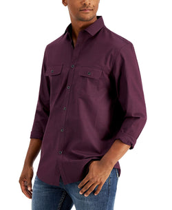 Alfani Regular-fit Solid Shirt Port thumbnail 1